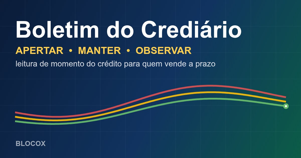 Boletim do Crediário: leitura de momento do crédito para quem vende a prazo