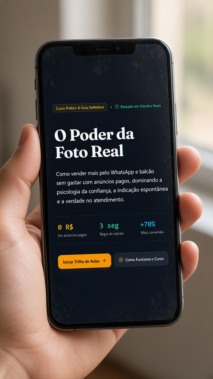 Curso instalado como app no celular